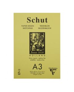 Skitseblok schut A3 125g &aacute; grain