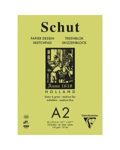 Skitseblok schut A2 125g &aacute; grain