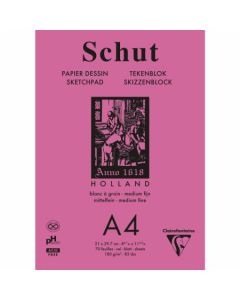 Skitseblok schut A4 180g &aacute; grain