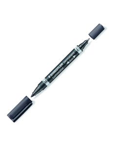 Lumocolor permanent Duo 0,6mm/0,8mm 348 sort