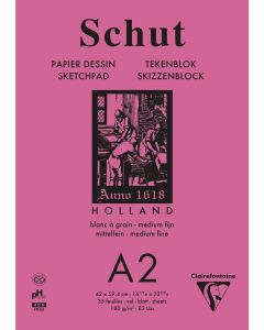 Skitseblok schut A2 180g &aacute; grain