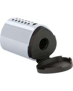 Blyantspidser med beholder Faber grip mini s&oslash;lv