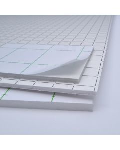 Skumpap med kl&aelig;b hvid 5mm 70x100