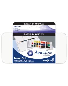 Akvarelbox aquafine &frac12;-pans 24ass travel