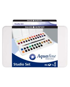 Akvarelbox aquafine &frac12;-pans 48ass travel