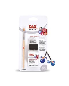 Lak DAS 75ml+pensel klar m/glans til modellervoks