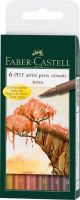 Fiberpen pitt B sæt 6ass terracotta