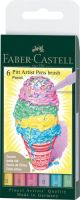 Fiberpen pitt B sæt 6ass pastel