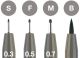 Fiberpen Pitt sæt 4ass spidser warm grey IV