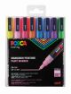 Marker posca PC-3M sæt 8ass glitter farver