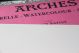 Akvarelpapir Arches 64x101cm 356g/m² hot pressed naturhvid 100% bomuld - A1795019
