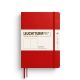 Notesbog L A5 ulinjeret cherry hardcover - 373976
