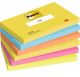 Notesblok med klæb post-it 76x127mm energetic 6ass
