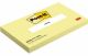 Notesblok med klæb post-it 76x127mm 655 gul