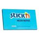 Notesblok med klæb stick'n 76x127mm blå