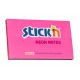 Notesblok med klæb stick'n 76x127mm magenta