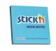Notesblok med klæb stick'n 76x76mm blå