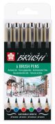Multiliner pigma brush sæt 6 ass