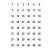 Etiket nr. 1-240 ø12 sort>hvid - 4124