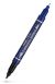 Marker Pentel N75W blå twin perm.