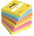 Notesblok med klæb post-it 76x76mm energetic 6ass