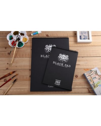 Blok sort papir 26x19cm Potentate 150g sp