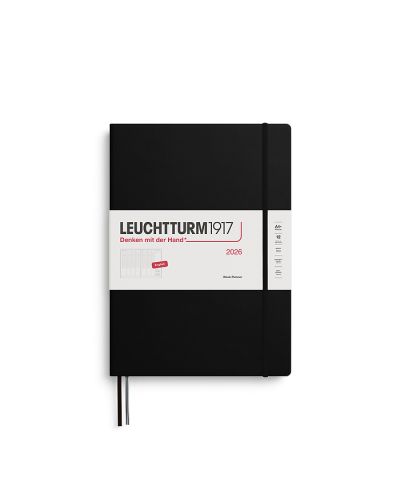 Kalender Leuchtturm 2026 A4+ uge+kolonner hardcover black