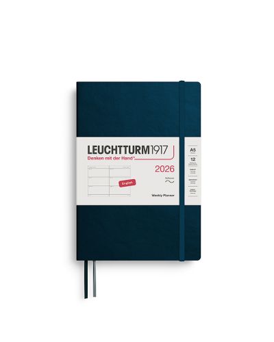 Kalender Leuchtturm 2026 A5 uge softcover deep sea